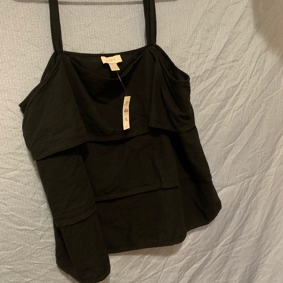 LOFT Tops - NWT Loft Linen Ruffle Tank